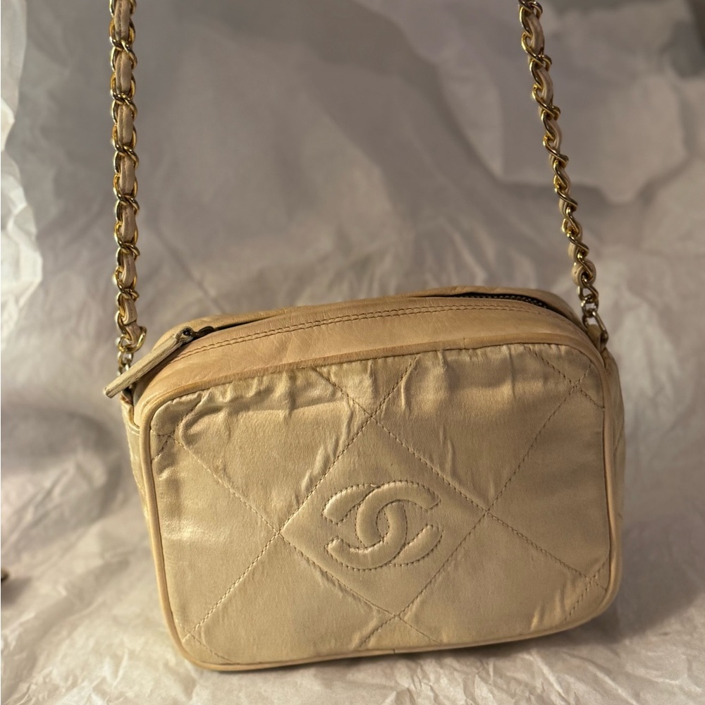 Chanel Vintage Quilted Tassel Satin Camera Bag - Picture 5 of 12